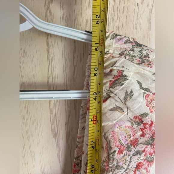 Free People Printed Oasis Shirred Smocked Square Neck Midi Dress Large - Picture 14 of 16